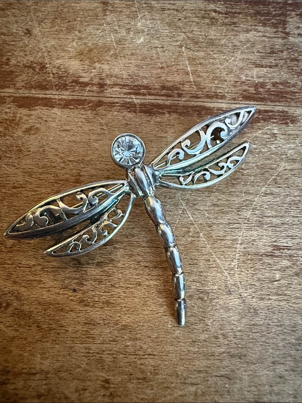 Silver tone Premier Design Dragonfly Brooch
